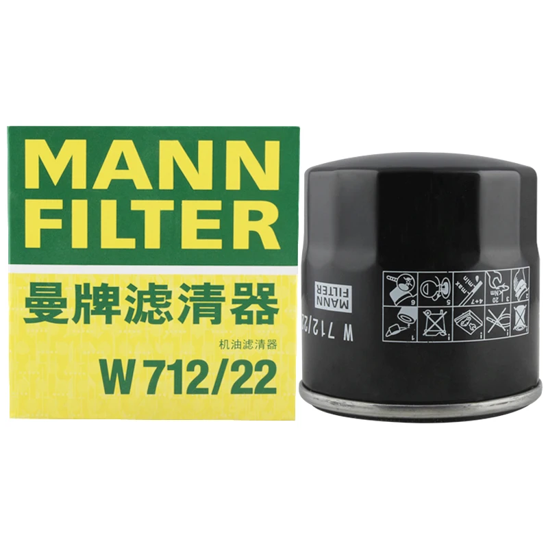 MANNFILTER W712/22 Oil Filter For CHEVROLET EUROPE DAEWOO(GM) Captiva 2.4 OPEL Corsa Omega-B Vectra Astra Optra 1.6 93156954