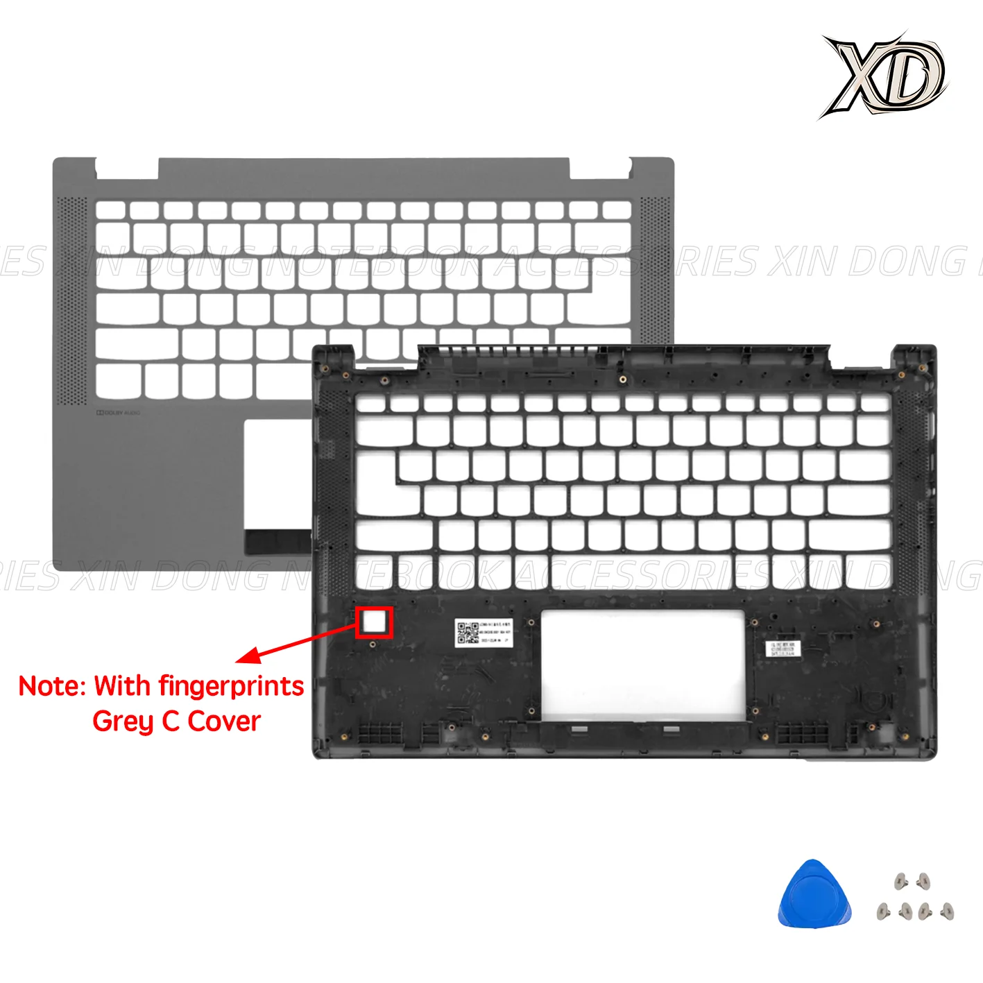 Obudowa laptopa do Ideapad Flex 5 14IIL05 5-14ARE05 5-14ITL05 5-14ALC05, tylna pokrywa LCD / podpórka pod nadgarstki / osłona zawiasów — zdjęcie produktu 6