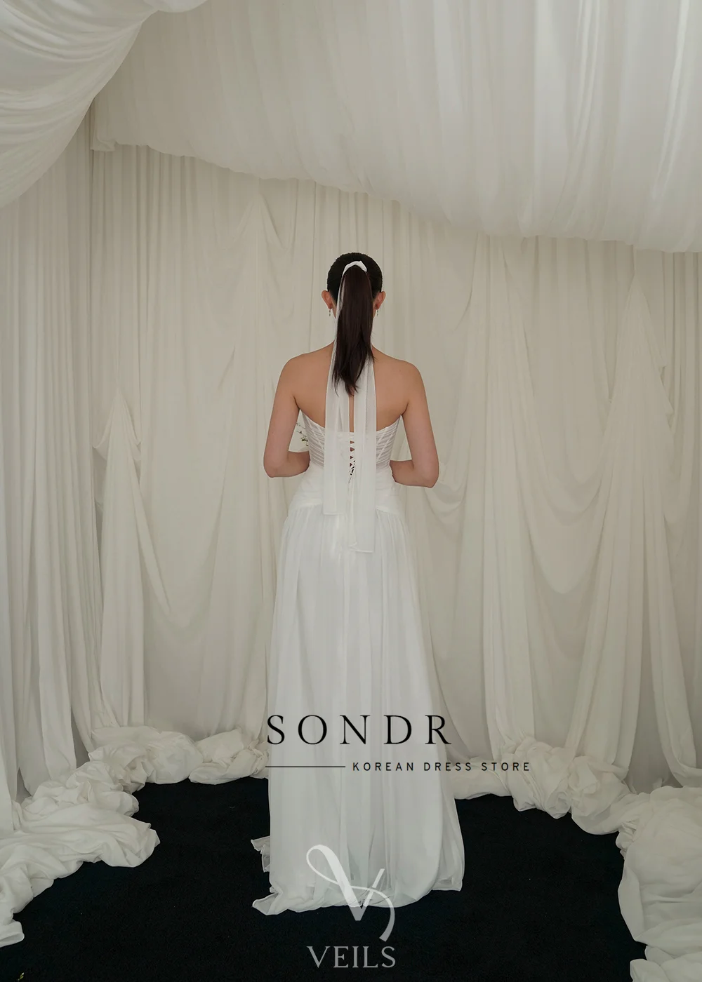 Sondr Ivory A Line Wedding Dresses Korea Photo Shoot Sweetheart Floor Length Bridal Gowns Sleeveless Corset Customized