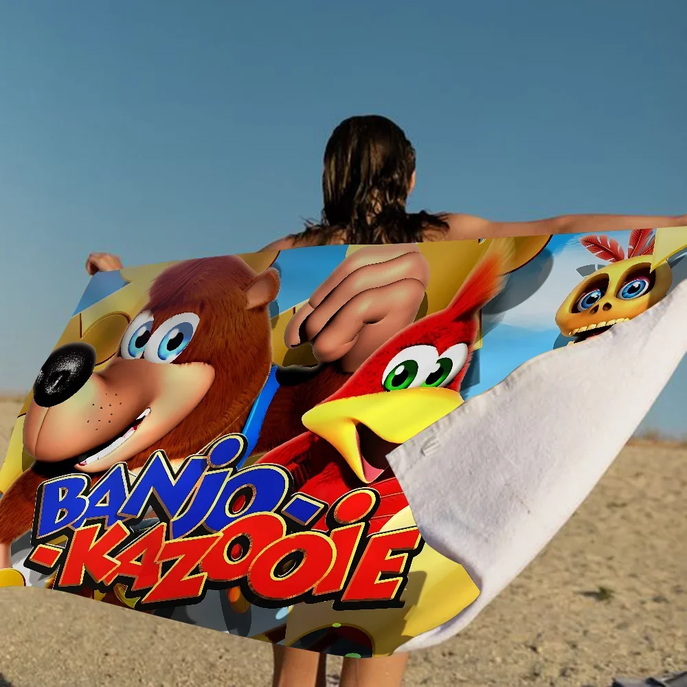 

Game B-Banjo-K-Kazooie Anime Beach Swimming Towel Soft Absorbent Washcloth Children's Gifts For Kids Travel Camping Gym
