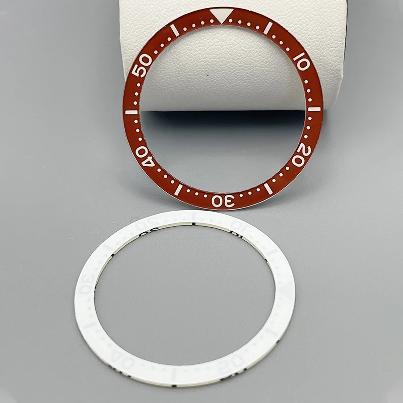 38mm Flat Acrylic Luminous Watch Bezel 38*31.5mm Bezel Insert Fits NH35 NH36 Movement SKX007 SKX009 Watch Cases Watch Ring Parts view 6