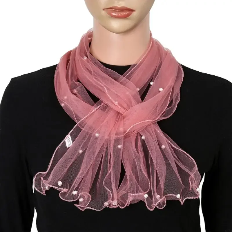 Elegant new mesh scarf, lace beaded veil, Latin Mass headscarf, bridal veil, church veil, religious activity headscarf