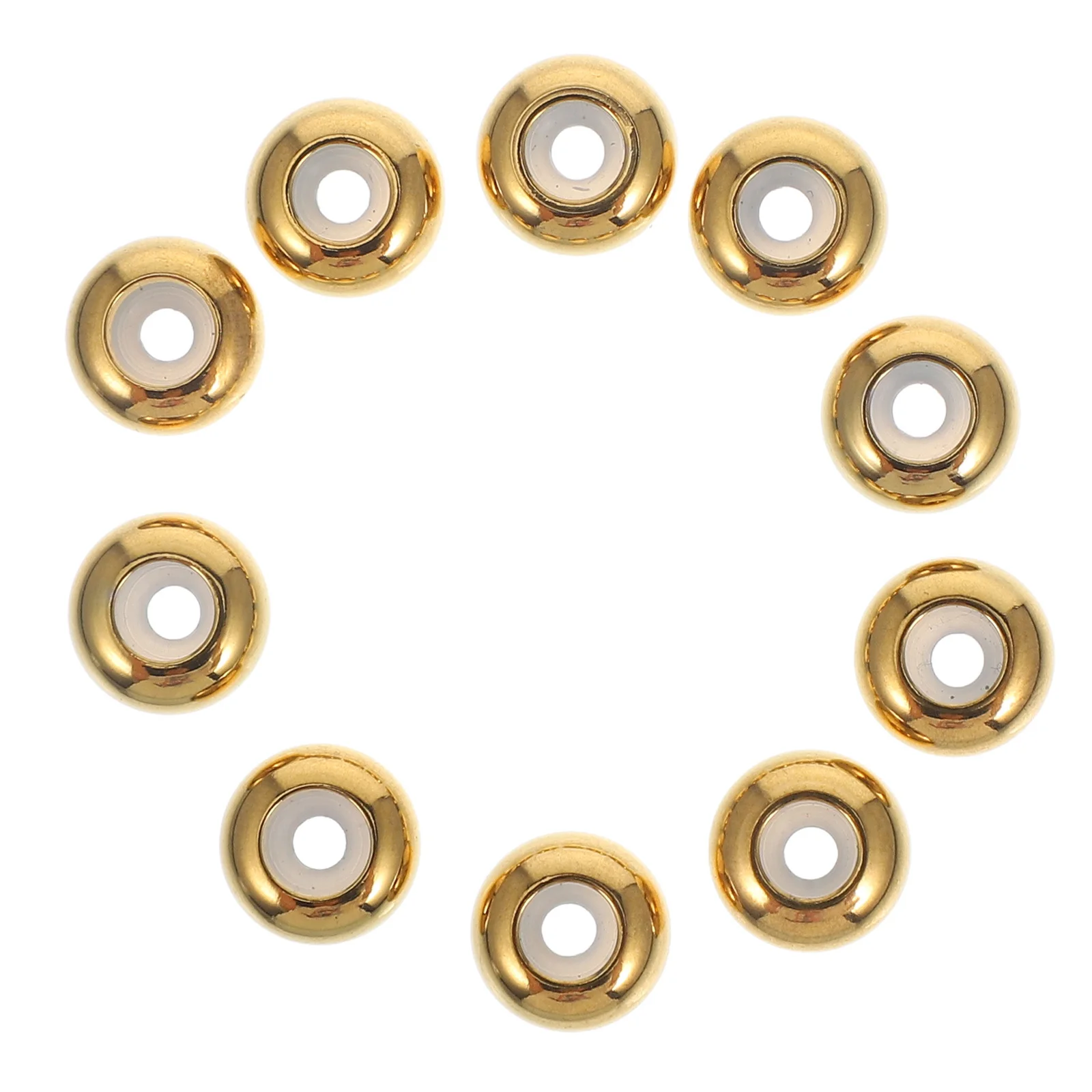 

10Pcs Round Metal Spacer Beads for Jewelry Making DIY Bracelet Crafting Beautiful Long-Lasting Craft Making Accessories