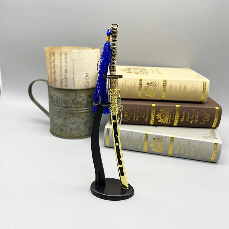 24cm Mikazuki Munechika Touken Ranbu Game Merchandise Metal 1:6 Japanese Katana Weapon Model Home Ornament Crafts Toy Collection