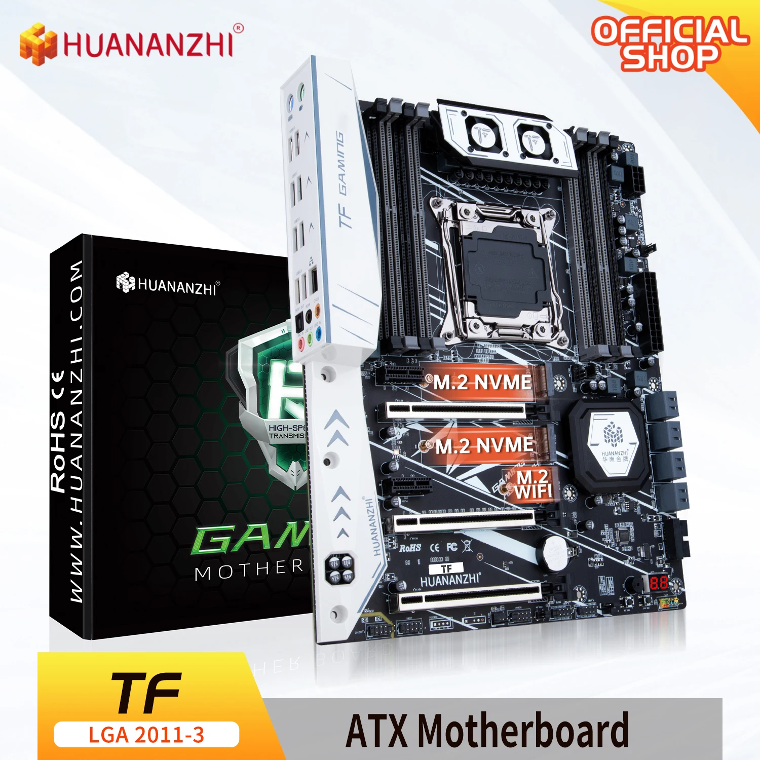 HUANANZHI X99 TF LGA 2011-3 XEON X99 Motherboard support Intel E5 2666 2678 2696 v3 v4 DDR3 DDR4 RECC NON-ECC memory NVME RU