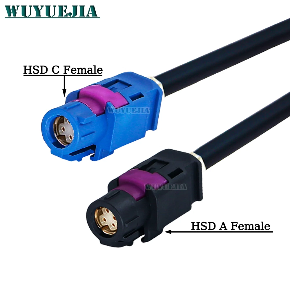 

HSD Blue C to Black A 4-контактный разъем Высокоскоростной видеокабель LVDS GPS MIB Экран Dacar 535 4-жильный кабель для VW BMW Audi Mercedes