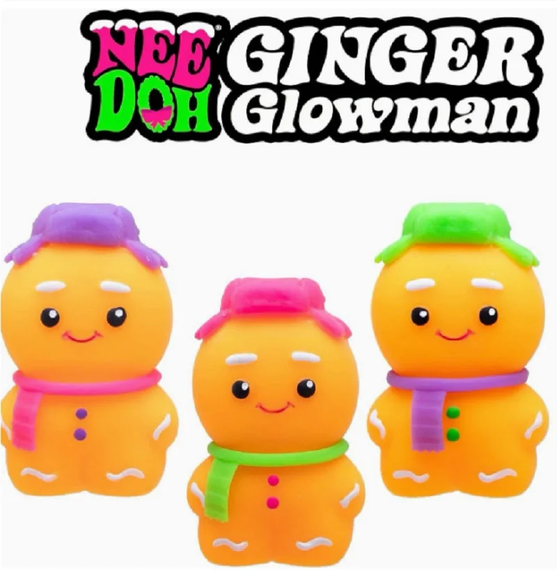 

New decompression Schyling NeeDoh gingerbread man decompression plush toy for children and adults, collection style, kneading mu