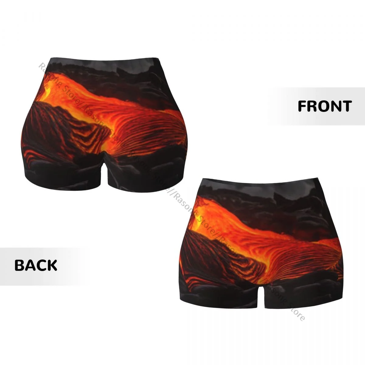 섹시한 타이트한 엉덩이 스포츠 반바지 Lava Flow Magma Emerges 피트니스 여성의 편안한 요가 반바지