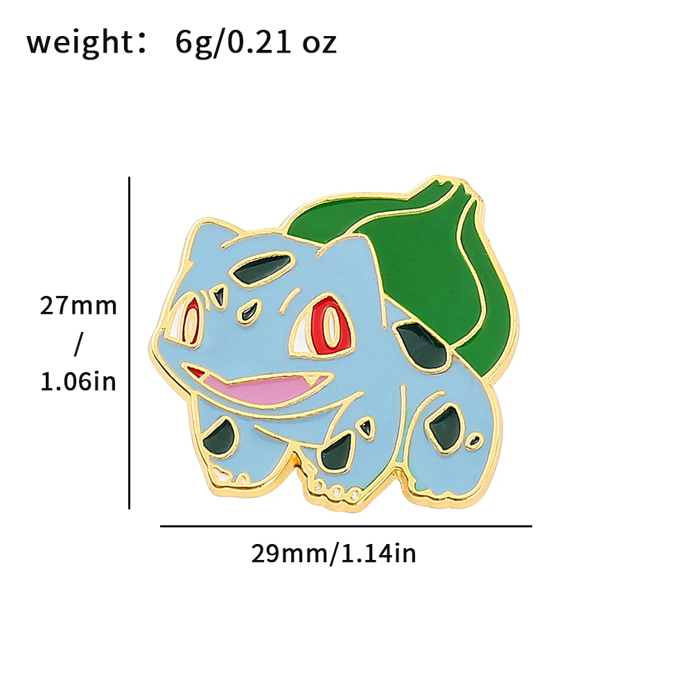 Niedliche Cartoon-Fantasie-Kreaturen Emaille-Pins, Anime-Stil Monster-Anstecknadeln, Metall-Abzeichen für Rucksack und Kleidung Dekoration – Detail 2