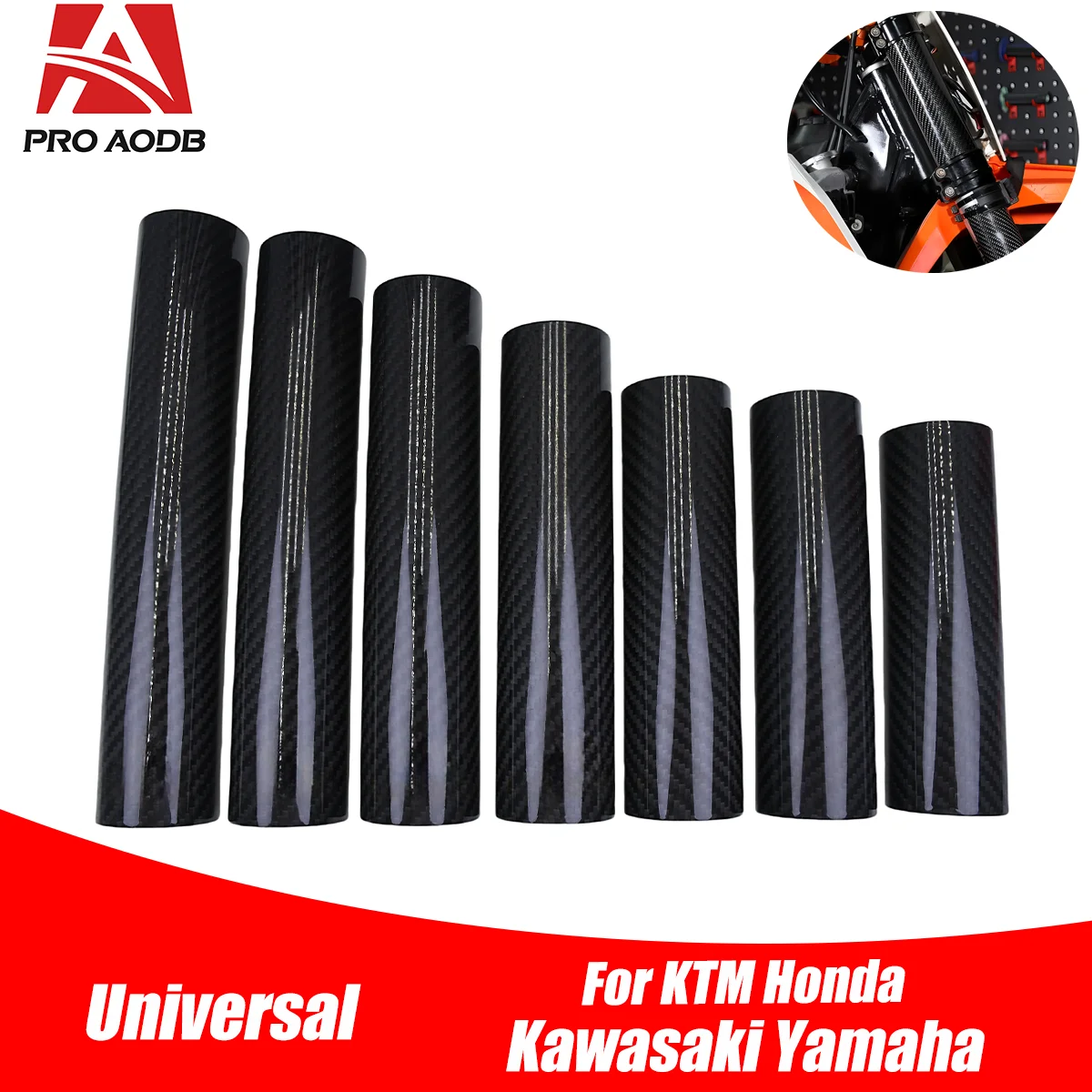 Motorcycle Fork Wraps Carbon Fiber Protectors For Honda CRF 250R 450R 250L 250M 250X 450X XR250 SXF EXCF YZF KXF RMZ Dirt Bike