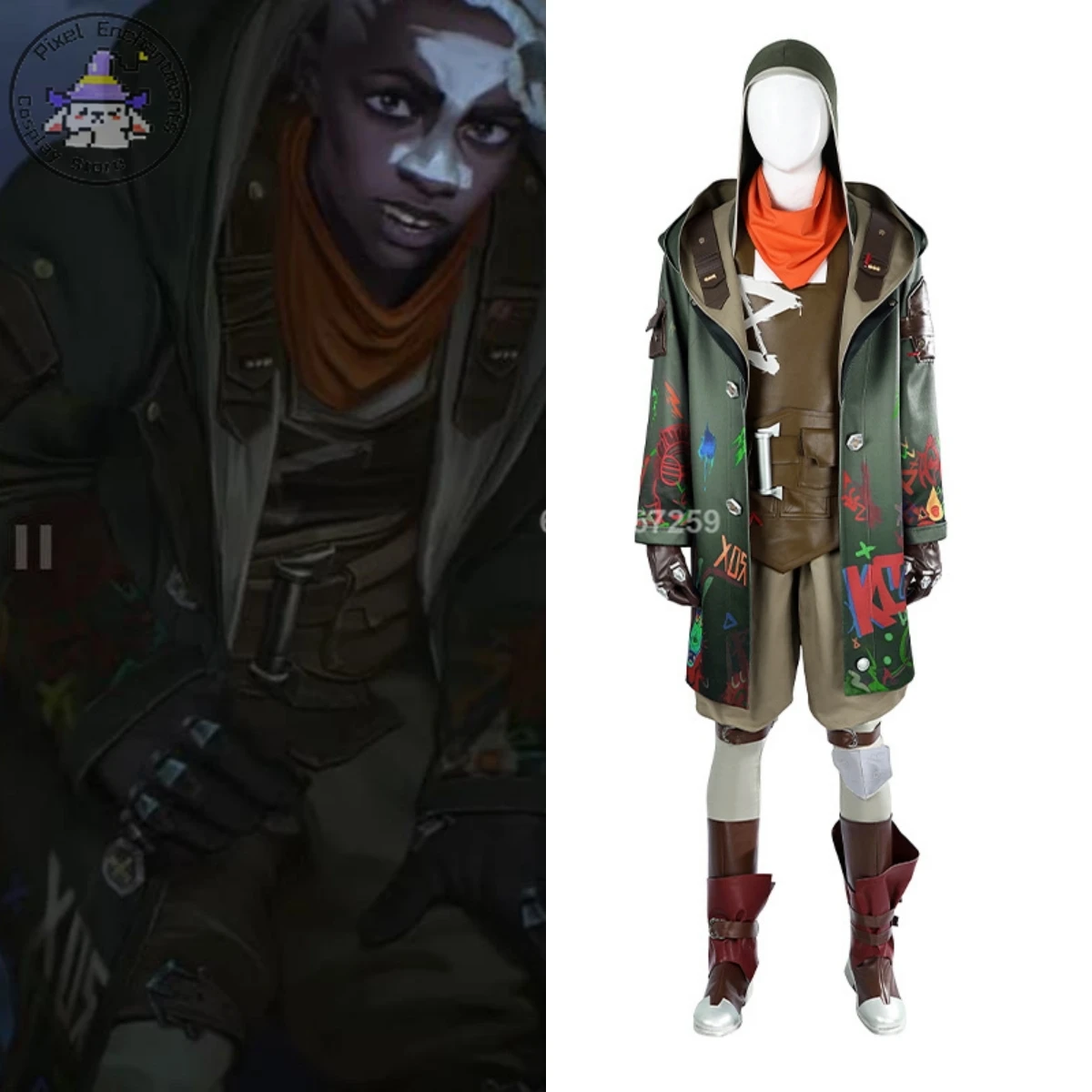 

League of Legends Arcane Season 2 Ekko Anime-style Games Character Cosplay Costume Two-dimensional Full Clothing Set Licensed