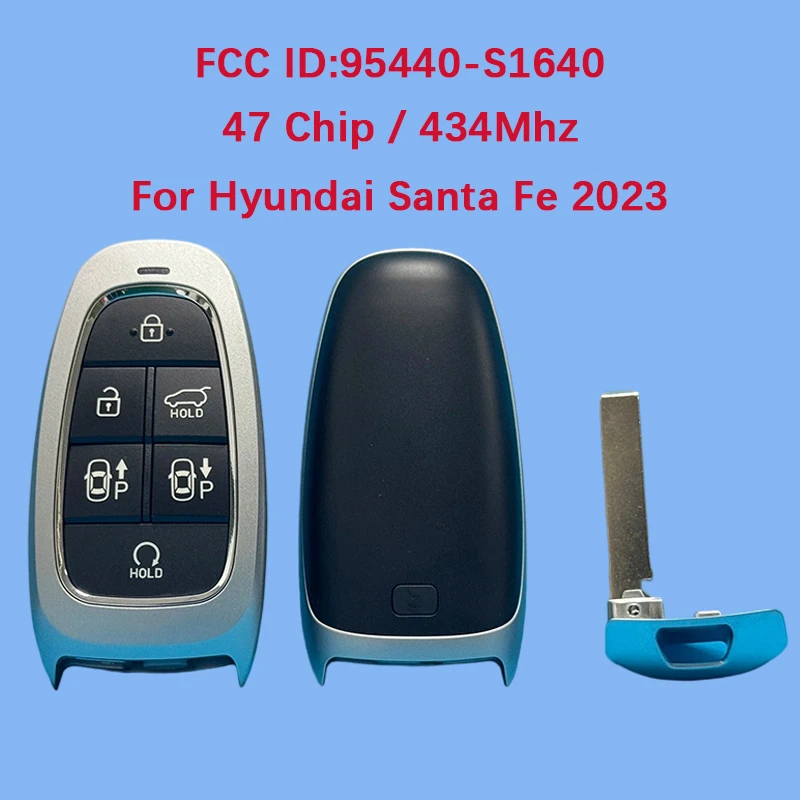 

CN020319 Aftermarket 6 Button Smart Key Remote 47 Chip 433Mhz FCC ID 95440-S1640 Keyless Control For Hyundai Santa Fe 2023