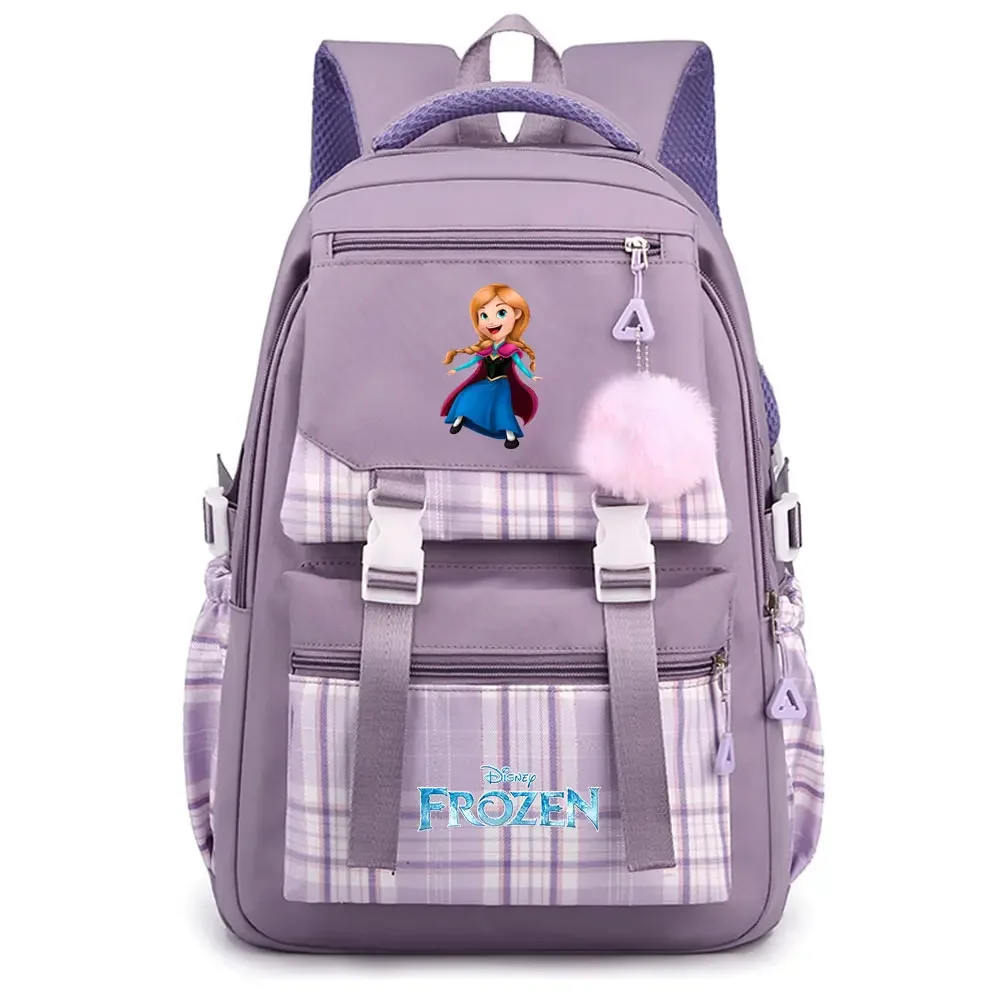 Kawaii Frozen Alsa Anna Prinses Tieners Schooltas Jongen Meisjes Kinderen Schoolboekentassen Student Rugzak Vrouwen geruite reisrugzak