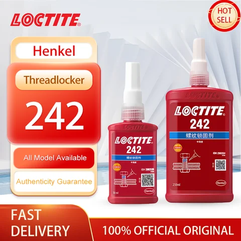 100% Original Loctite 242 Threadlocker Medium strength Blue Screw Glue Anaerobic Glue Screw Fixer