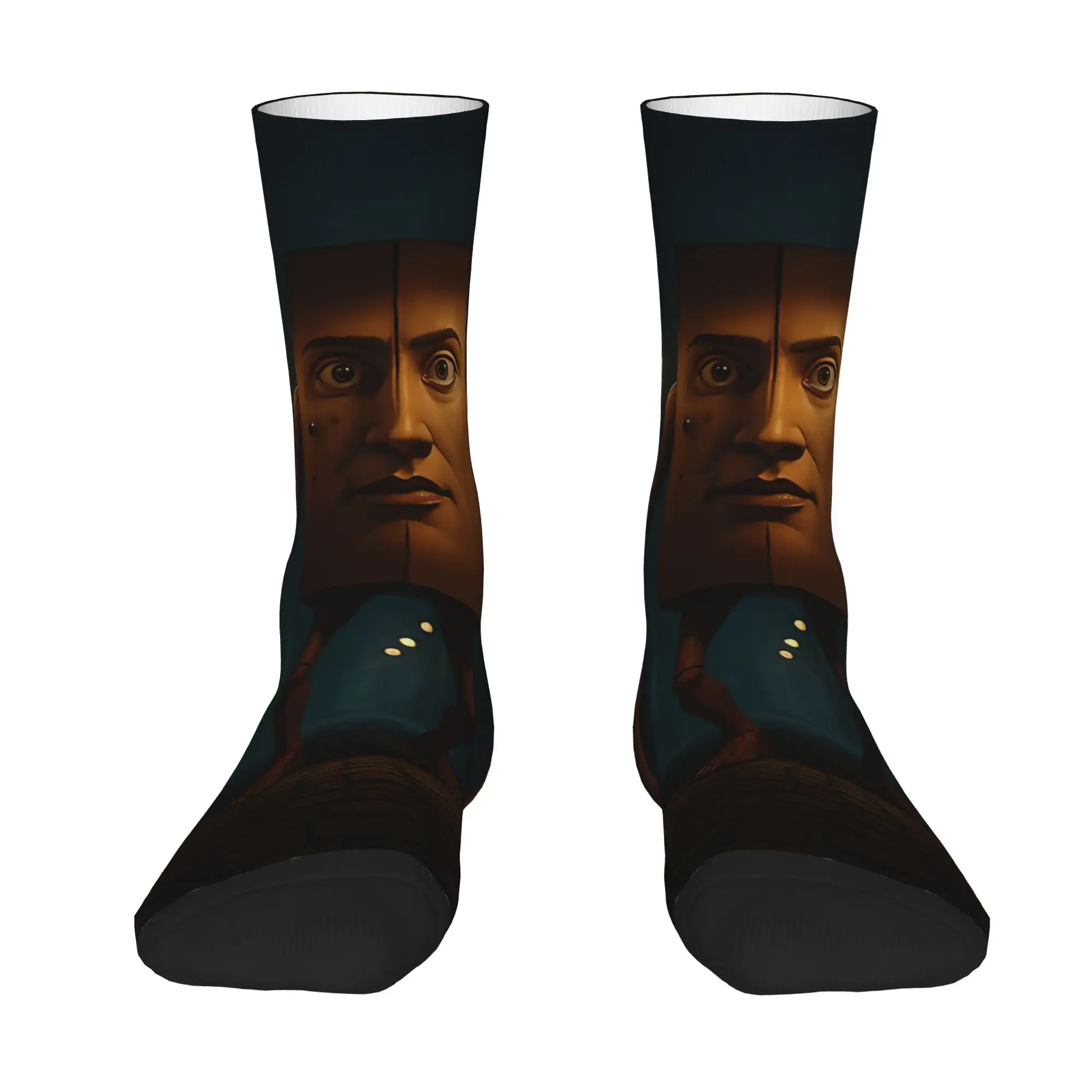 1 Pair Funny Crazy Sock for Men Te Te Te Sahur Hip Hop Harajuku  Pattern Printed Sock Casual