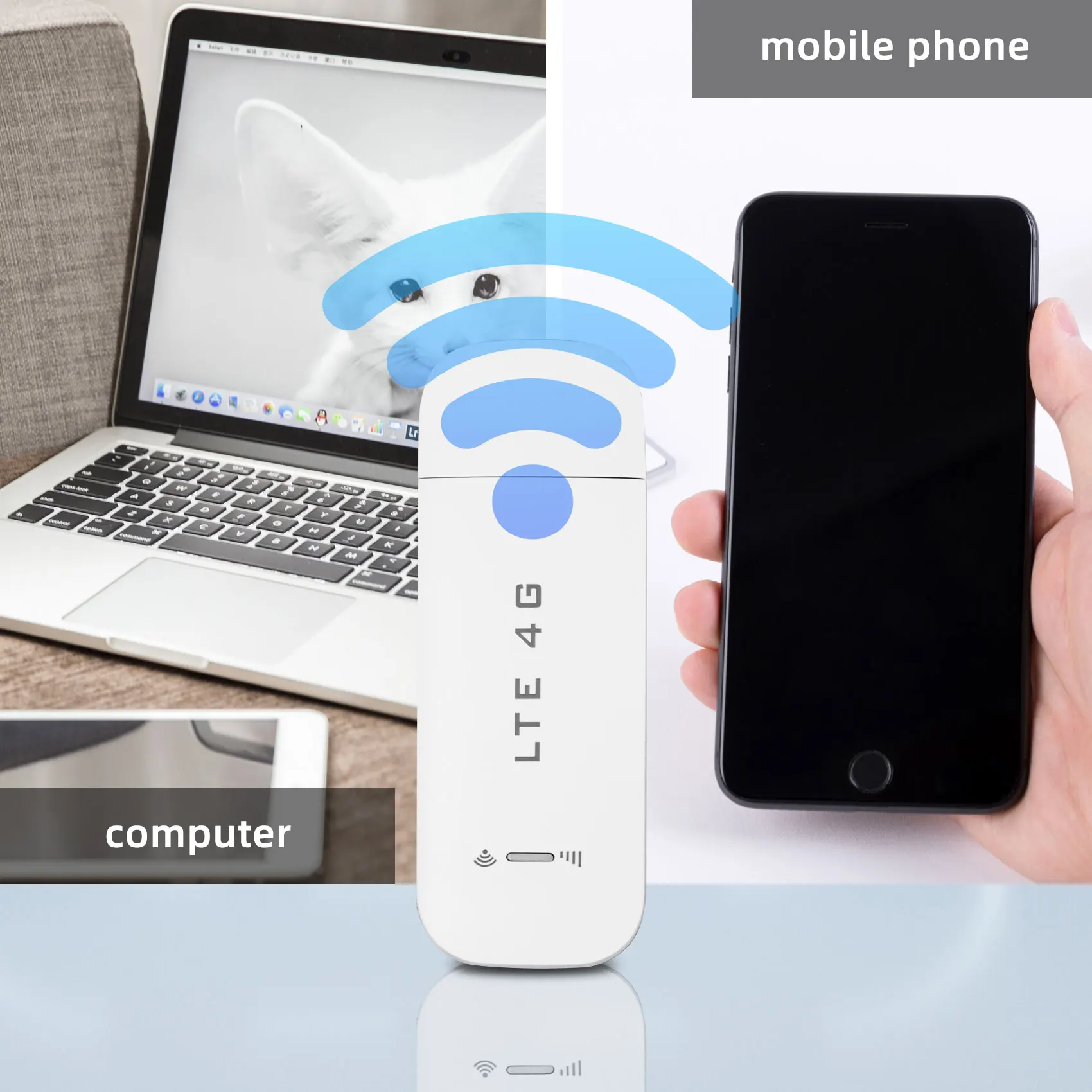 WiFi Cartão Sim Stick Mobile, Dongle Hotspot, Roteador USB de Dados, Lte, 4G