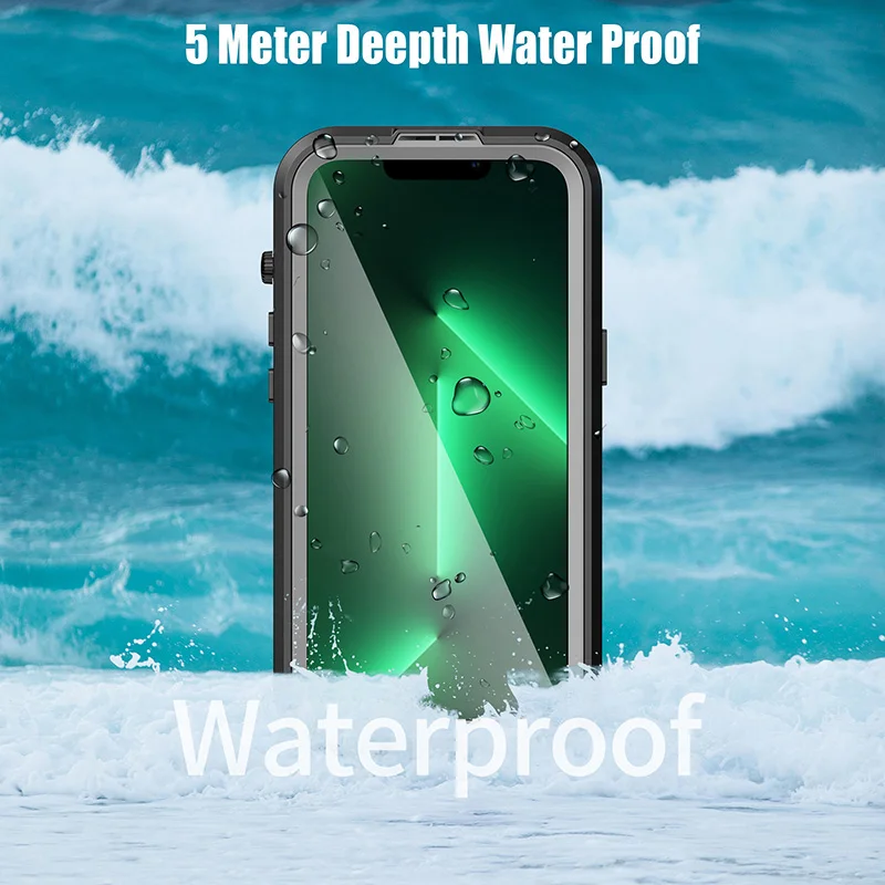 Latest Mars Magnetic Charging IP68 Waterproof Case For iPhone 14 Pro Max Plus Dropproof Cover Diving Swim Outdoor Sports Climb