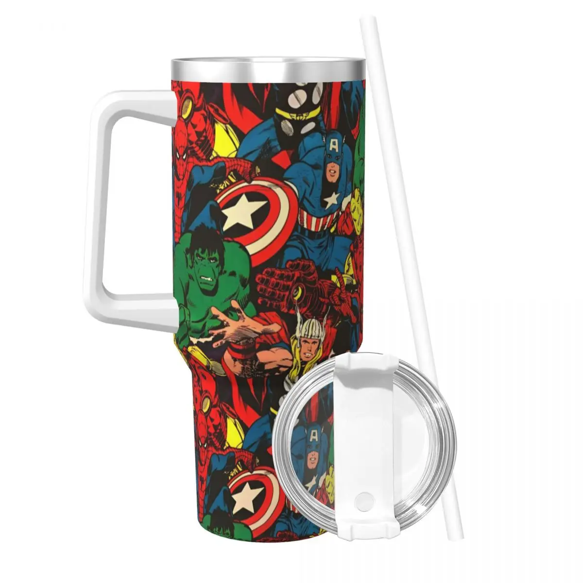 Superhero Hulk Stainless Steel Tumbler Beach Mugs Cup Large Capacity Thermal Mug Insulated Hot Drinks Milk Tea Water Bottle