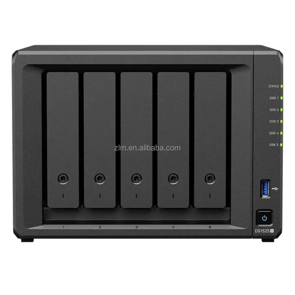 DiskStation DS1525+ Versatile All-Purpose Data Hub 5-Bay 8GB DDR4 ECC SODIMM 2 RJ-45 Ports USB 3.2 & Type-C in Stock