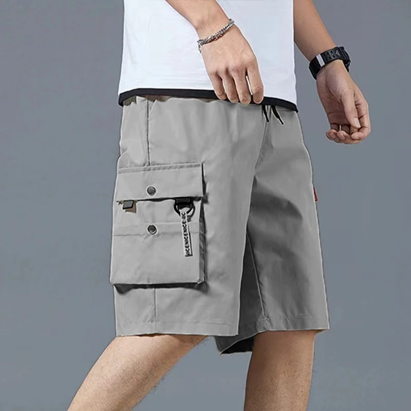 Summer thin workwear shorts, men\'s medium pants, loose and trendy Instagram capris