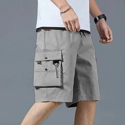 Summer thin workwear shorts, men's medium pants, loose and trendy Instagram capris