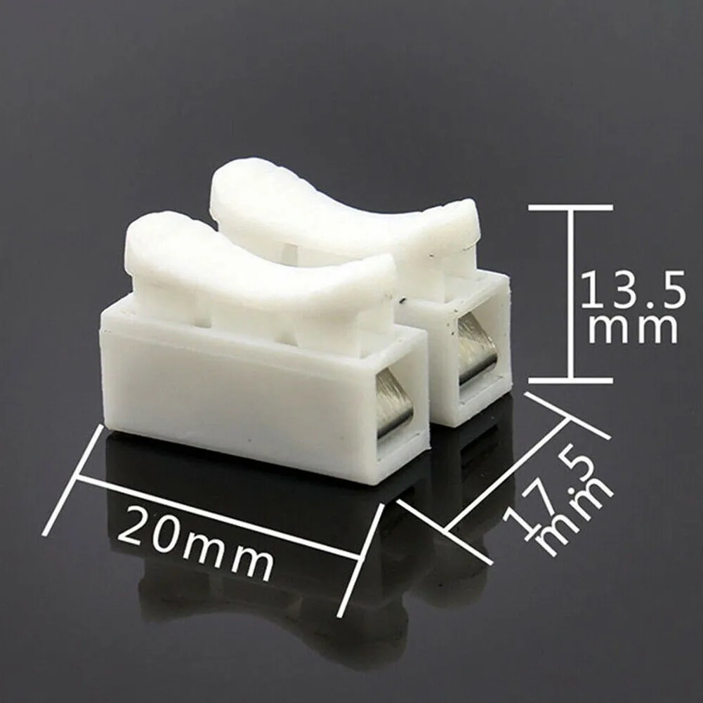 10pcs CH-2 220v Cable Spring Wire Connector Electrical Terminal Connector 2 Holes For Motors Electric Controls Lighting
