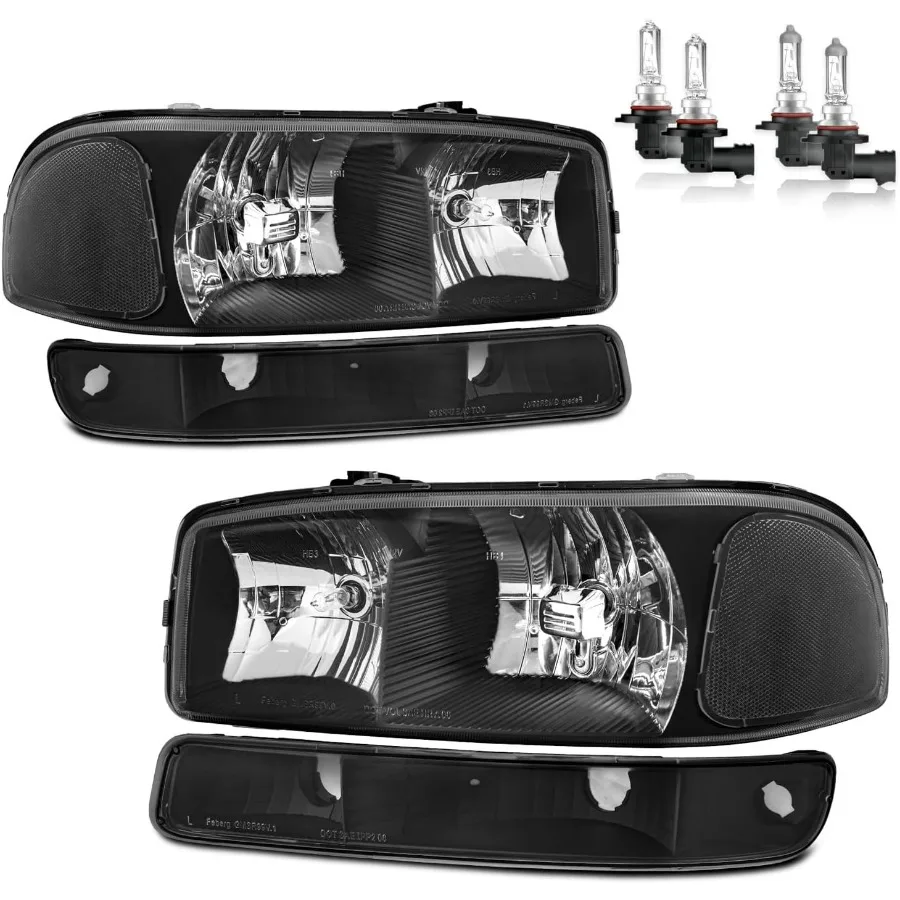 

Фары для GMC Sierra 1999-2007 годов, для GMC Yukon 2000-2006 гг., замена галогенных фар, дальние/ближние фары с лампочками, водитель и паста