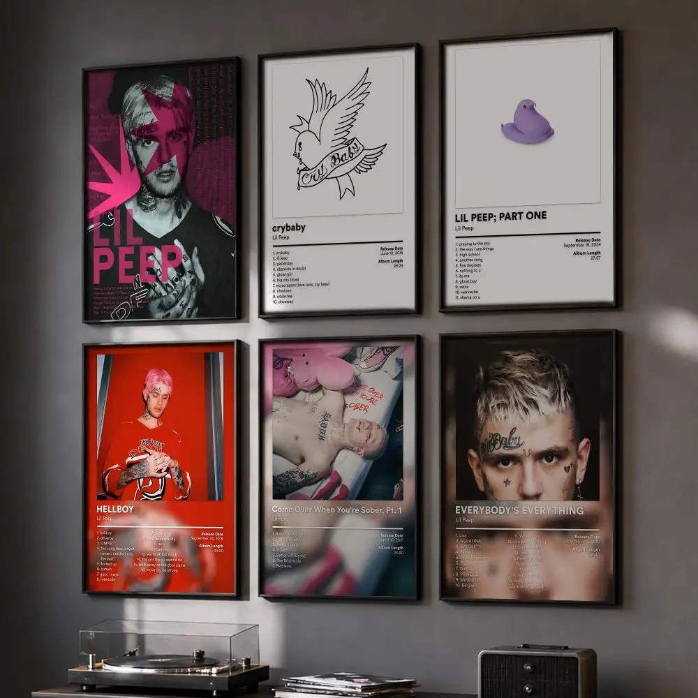 Singer Music album Lil P-Peep Poster HD Wall Art Wall Stickers Home Living Room Bedroom Bar Office Decor Prints