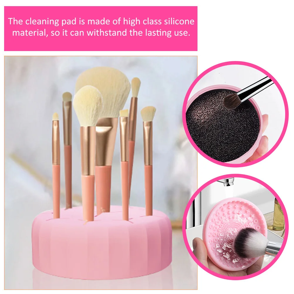 

Makeup Brush Cleaning Box Silicone Flexible Pad With Convex Texture For Effective Cleaning Tools Scrubber Dryer Accessory