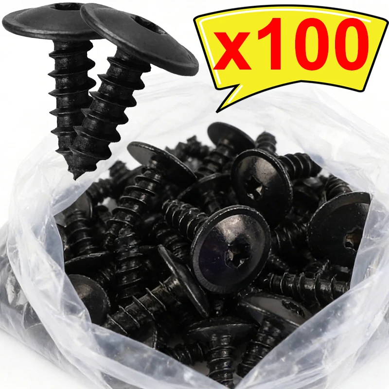 10-100pcs High Quality Car Engine Cover Undertray Splashguard Fastener Clips Metal Screw Rivets Bolt Universal Auto Accessories
