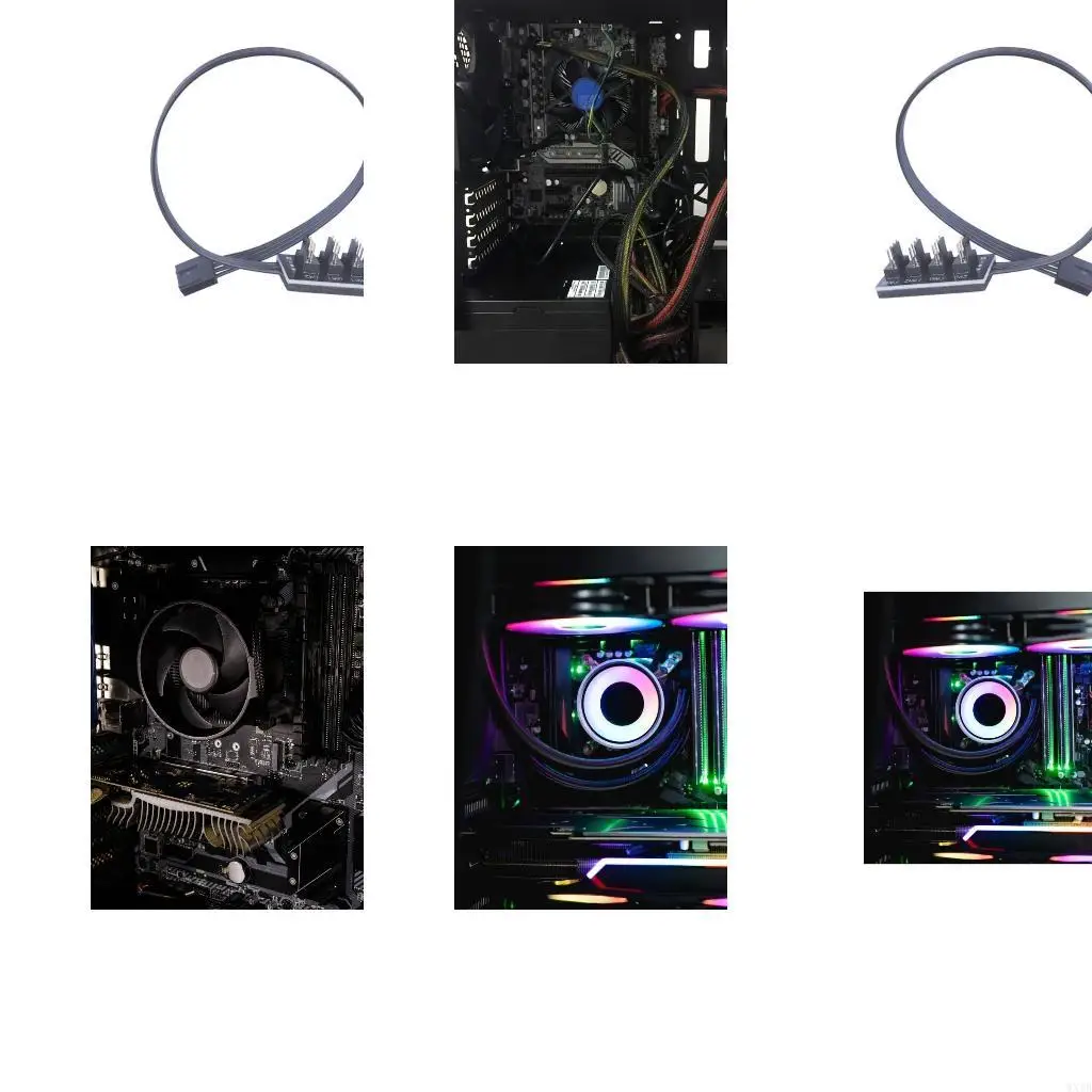 4 Pin PWM Fan Hub Splitter Power Supply Cable 1 to 4/5 Way PC CPU Cooling Case