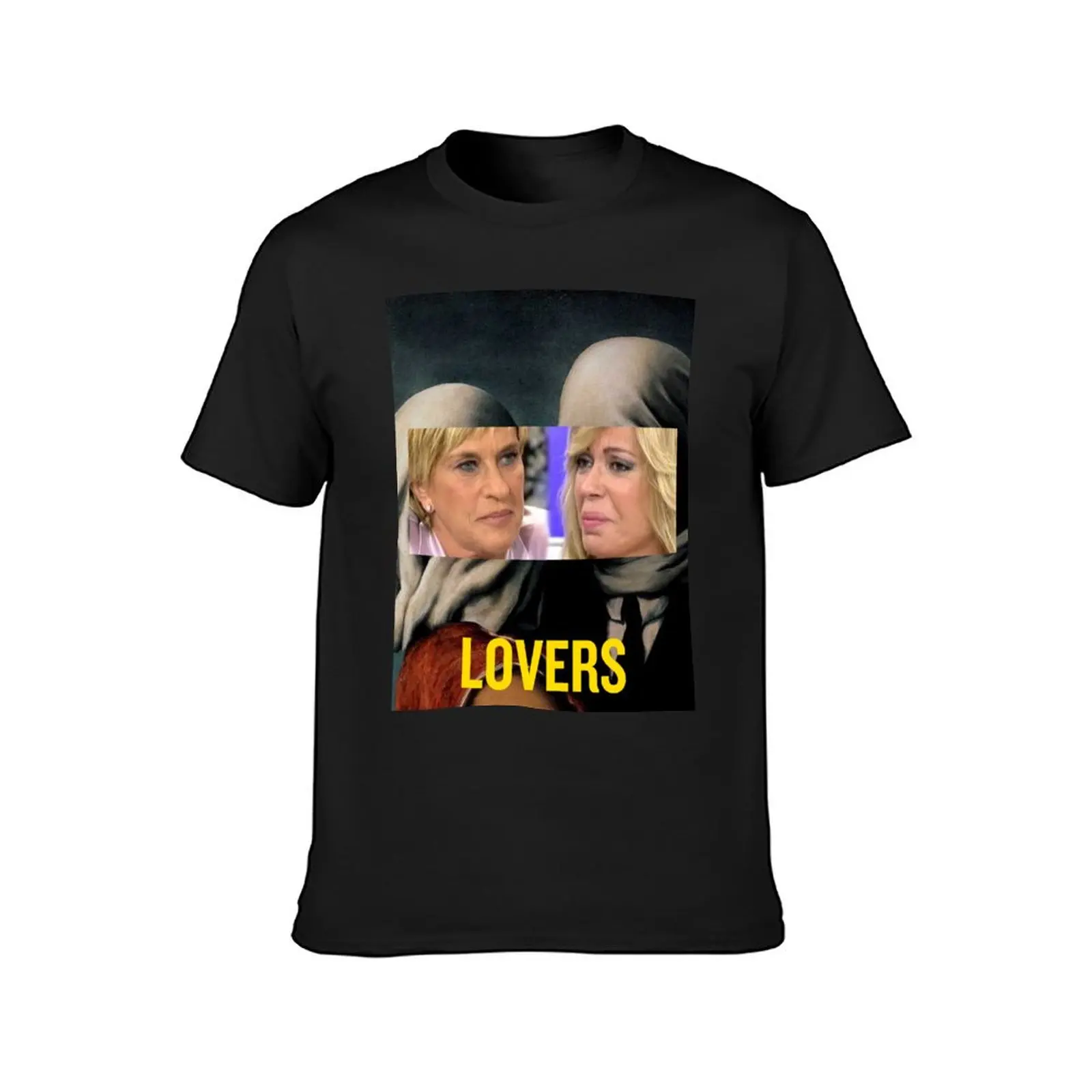 CHELO GARCIA CORTE, BARBARA REY AND THE NIGHT OF LOVE as THE LOVERS T-Shirt summer tops anime t shirts for men graphic