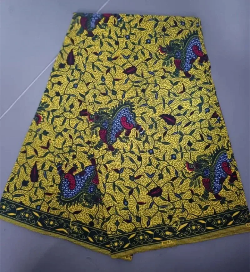 100% Cotton Veritable Wax Ankara Print Fabric Textile For Dress Real African Dutch Dye Block For Fabrics 6 Yards Sewing