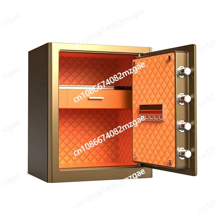 Safety Deposit Box Solid Steel Money Safety Deposit Box with Fingerprint Lock Home Hotel Luxury Jewelry Storage Safe