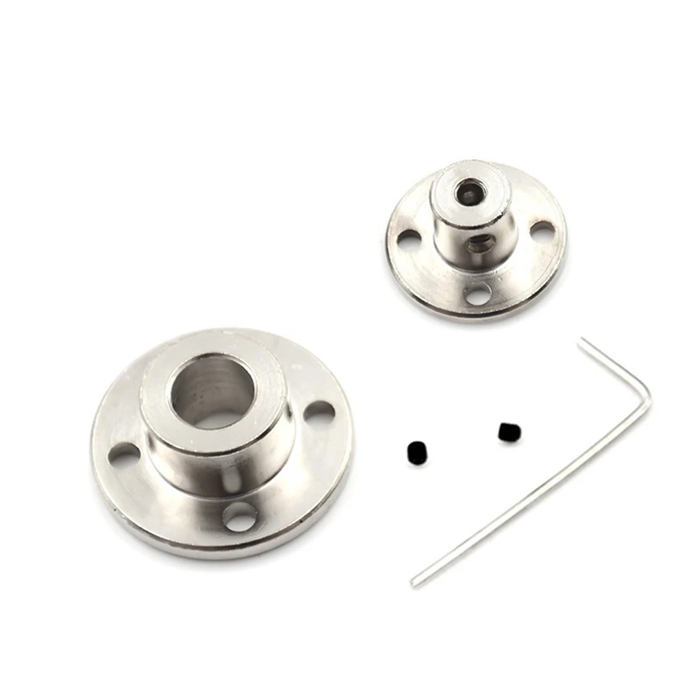 Acoplador de eje rígido de 2 Bridas, abrazadera de Collar, soporte de eje de guía de Motor, Conector de junta de Motor de 3mm/4mm/5mm/6mm