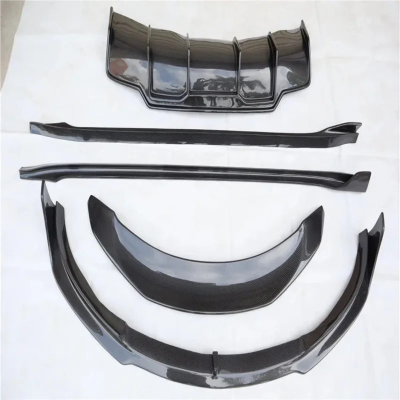 

V Style Carbon Fiber Body Kit Front Lip Rear Diffuser Side Skirts Spoiler for Model 3