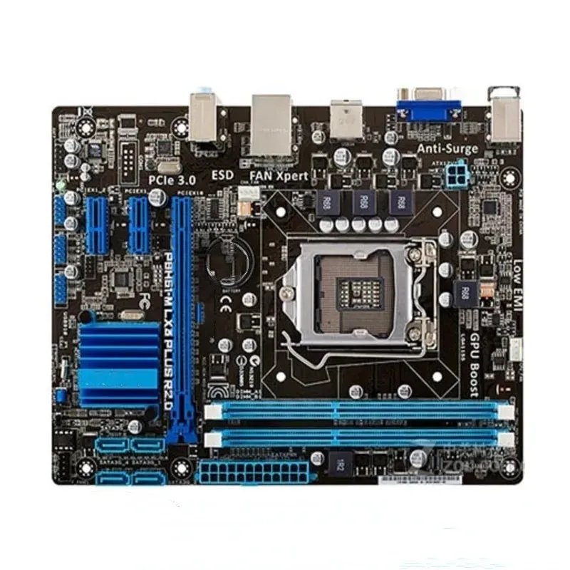 

P8H61-M LX3 PLUS R2.0 H61 motherboard RTL8111F Gigabit Ethernet card LGA 1155, supports dual channel DDR3 2200 4 x SATA II 10 x