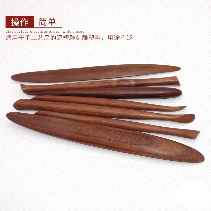 Redwood Mahogany Carving Tools DIY Soft Pottery Clay Pottery Modeling Carving Details Clay Shaping Knife