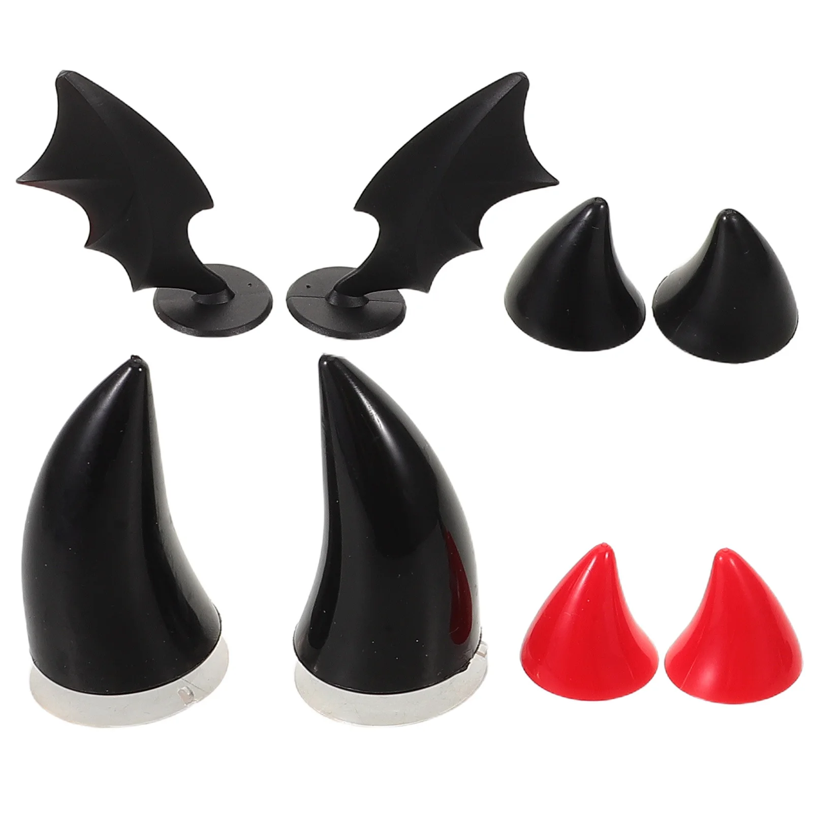 

4Pair Motorcycle Decoration Unique Devil Horn Bat Wings Cat Ear Stick on Reusable Accessories for Scooter Bike