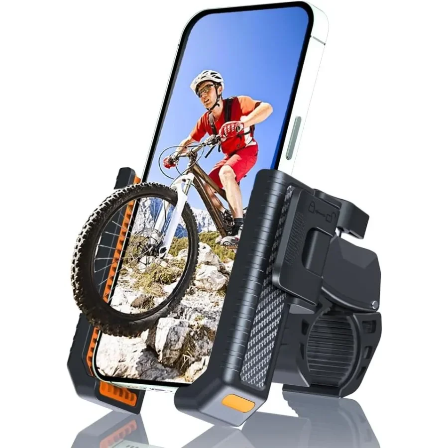 

Обновление 2024 года, мотоциклетное крепление для телефона OntheGo Riders, надежно удерживает телефоны до 7 дюймов с необработанным просмотром камеры, идеально подходит