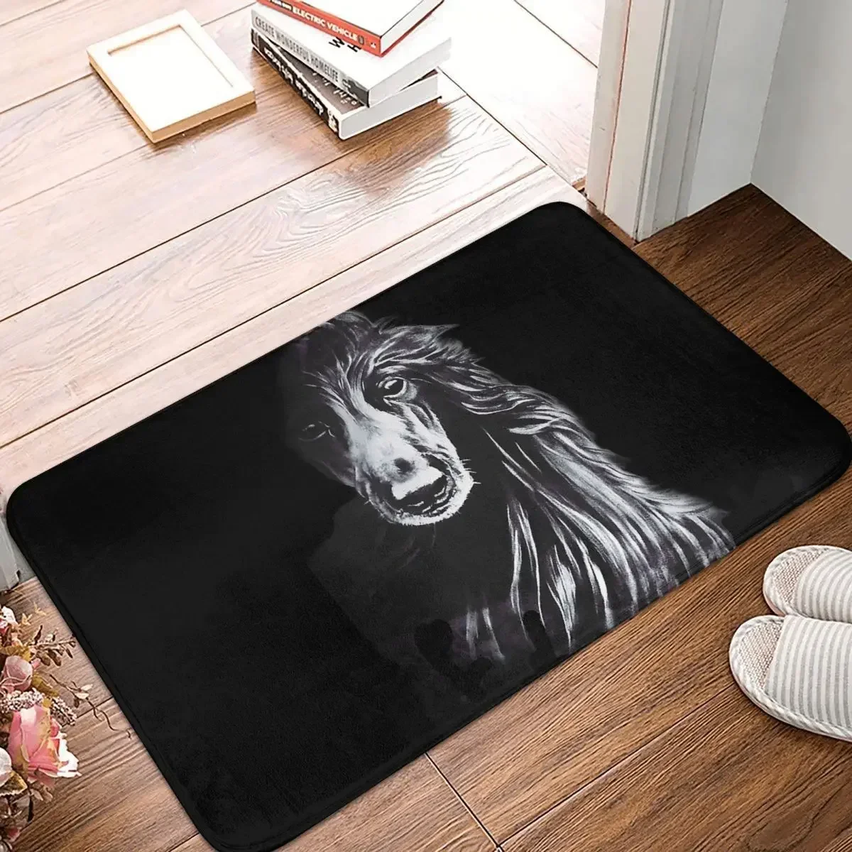 Afghan In Shadows Black Afghan Hound Doormat Floor Mat Carpet Kitchen Entrance Home Rugs Mats Bathroom Anti-slip Footpad