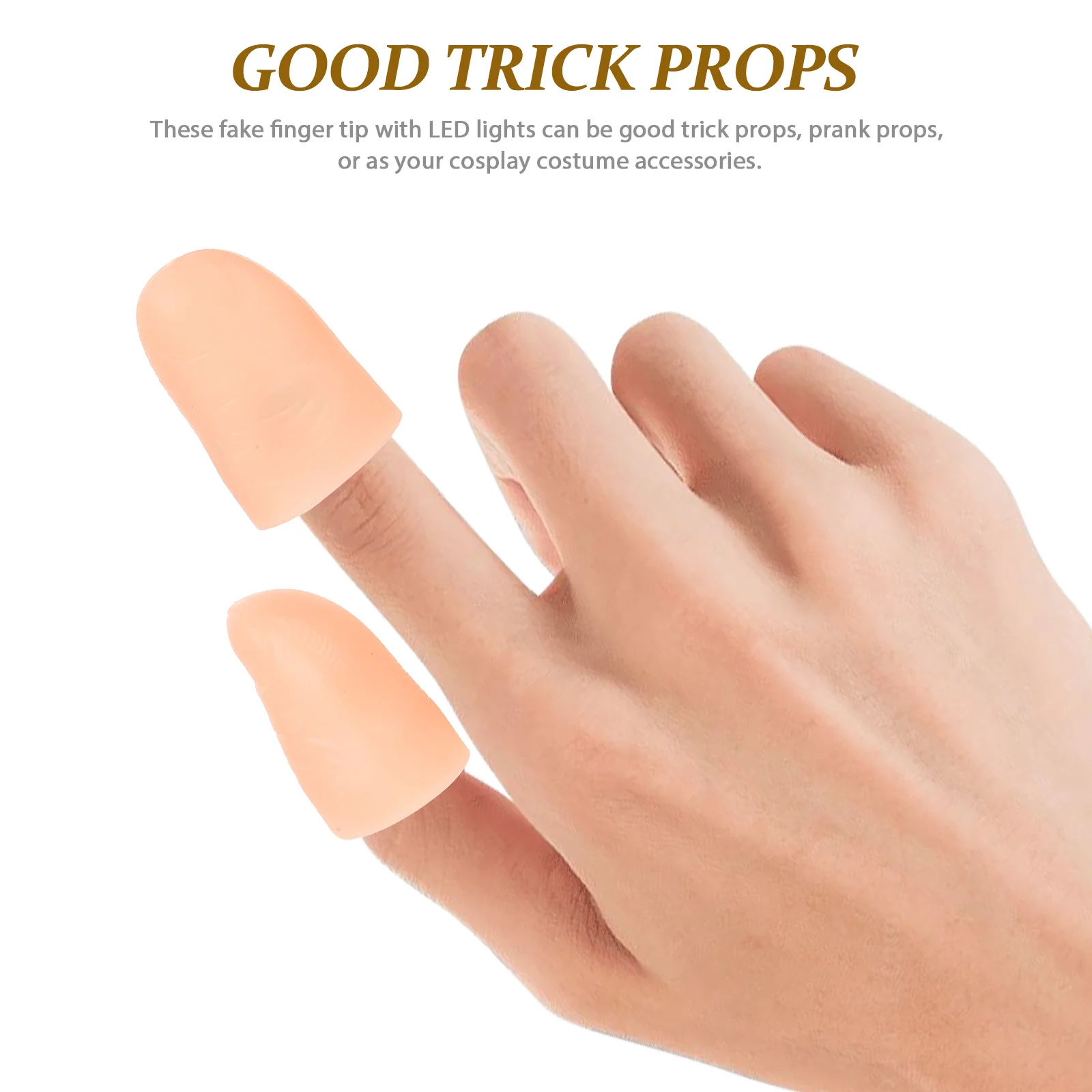

5pcs Pvc Thumb Tip Lamp Lighted Lights Led Finger Lamps Rubber Finger Cots Glow Bright For Pranks Party Tricks Cosplay Halloween