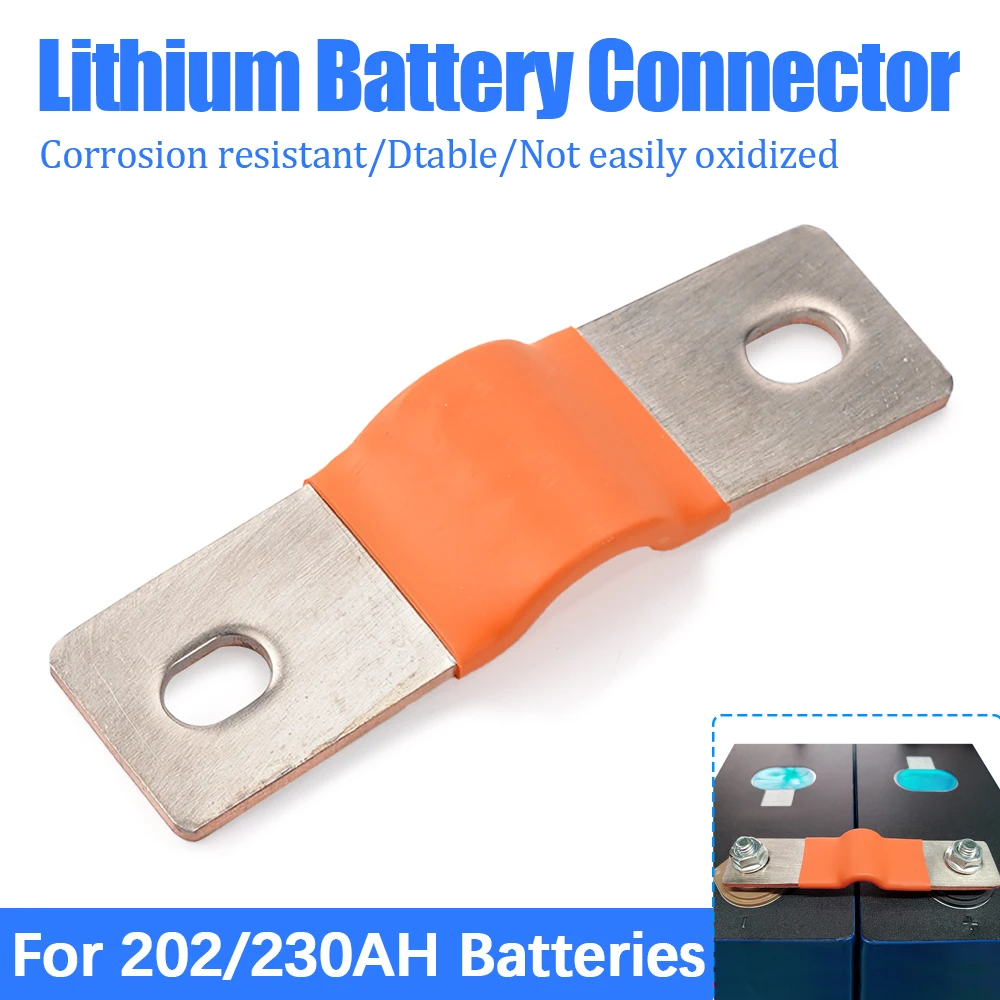 Flexible Copper Connector Sheet 12V Busbar Lifepo4 Battery 77mm Hole to Hole 56mm 2mm for 200Ah 230Ah Lifepo4 Battery Use