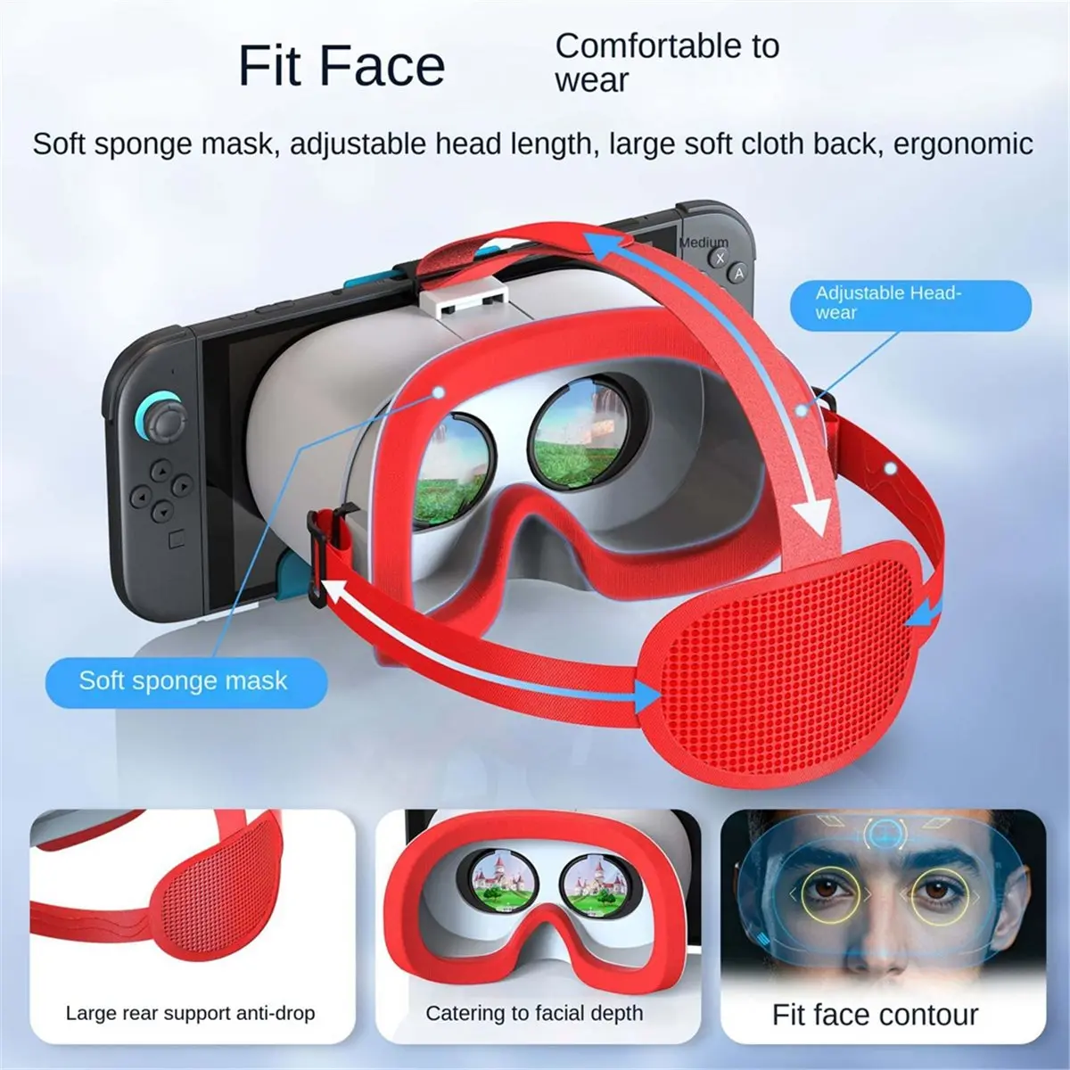 

for Switch2 VR Head Mounted Game Console HD 3D Accessories, Virtual Glasses