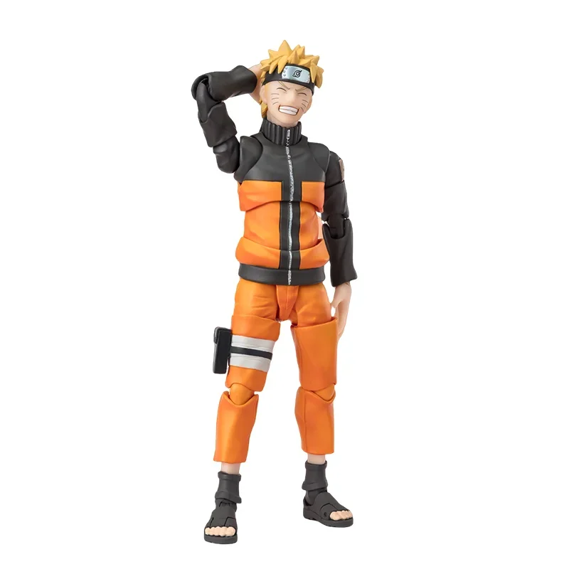 Entrega directa al contado Bandai Original Anime NARUTO modelo SHF NARUTOP 99 UZUMAKI figura de acción juguetes coleccionables para niños regalo