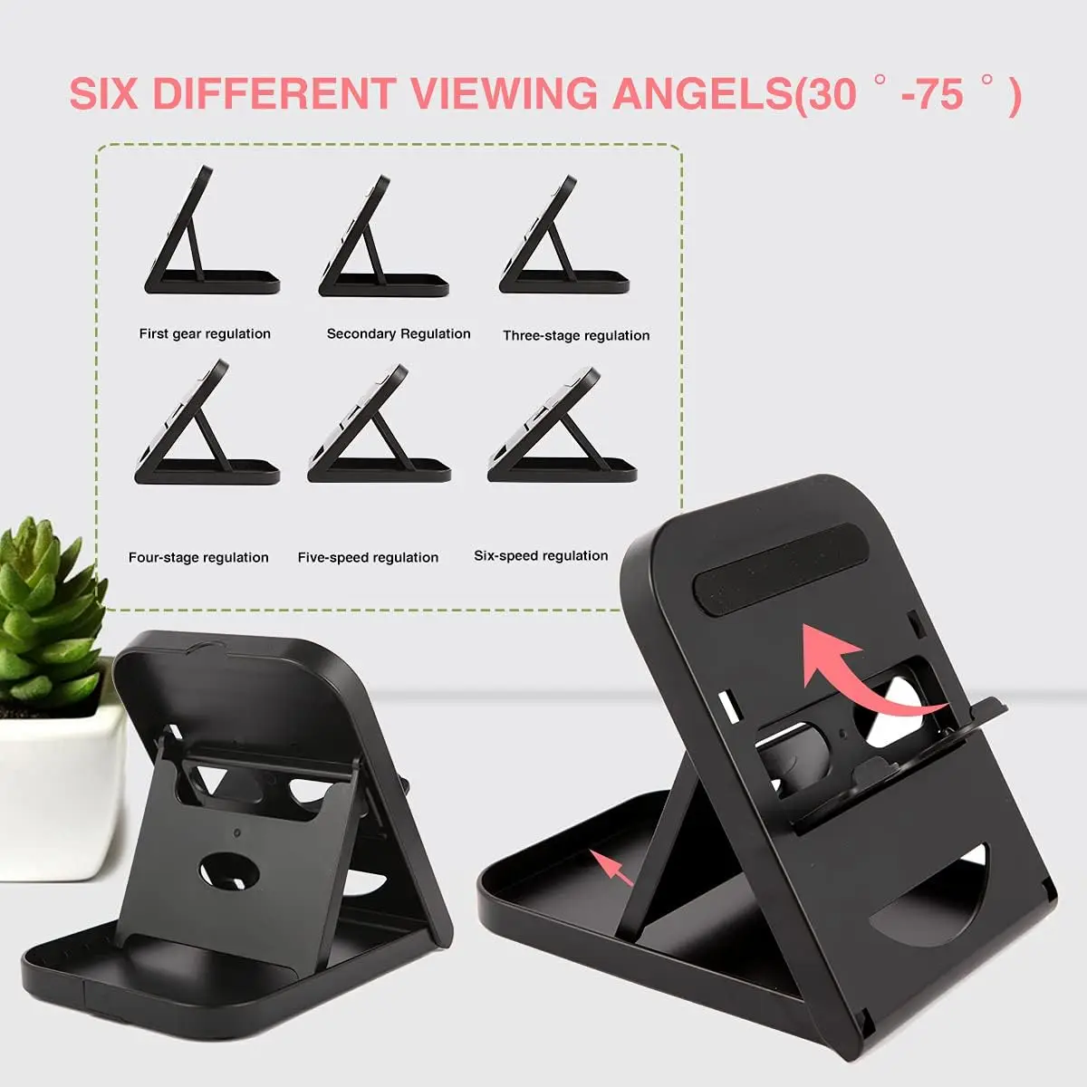 Switch 2 Stand,Foldable,Adjustable and Portable table play stand for N-switch console playing and charging  controller