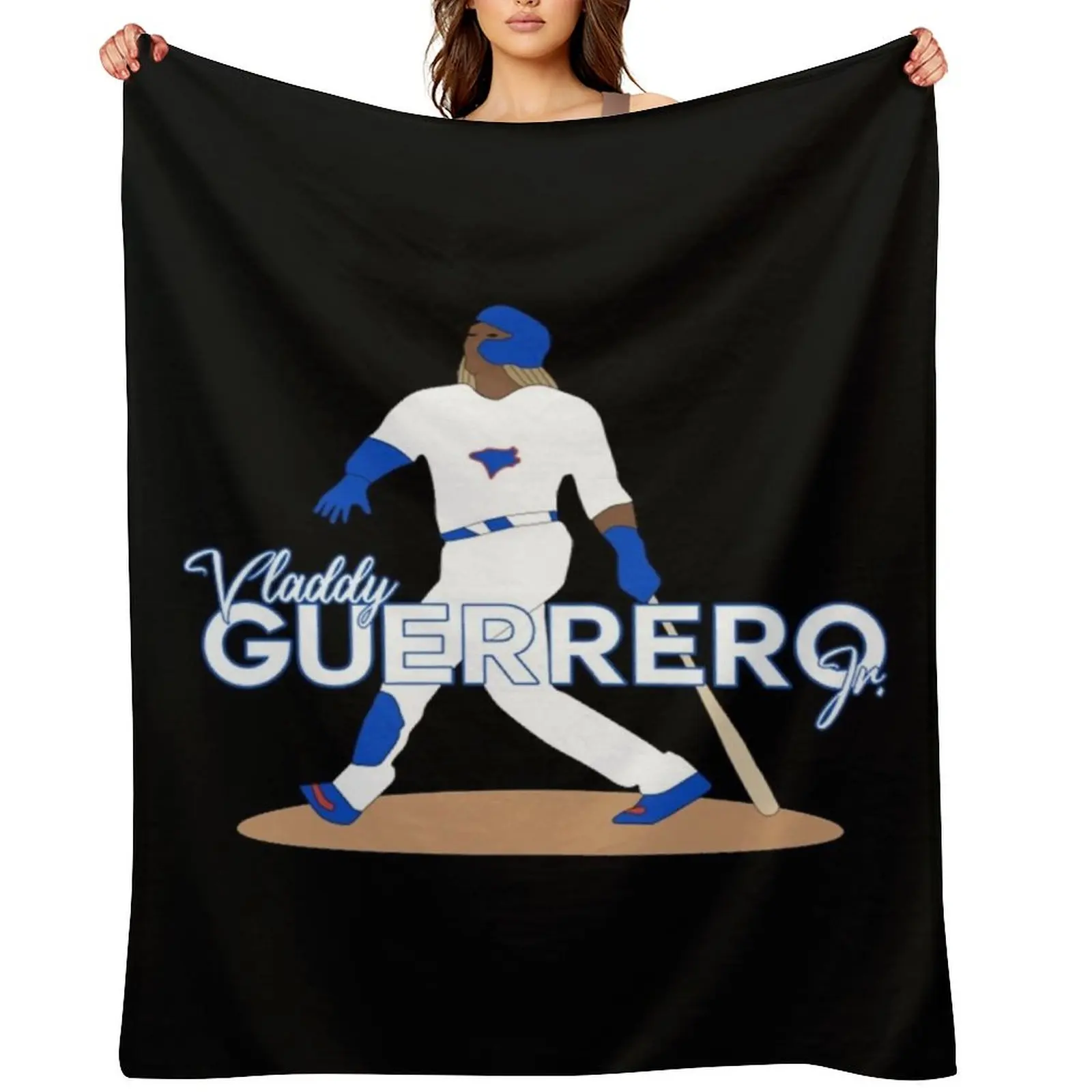 

Vladimir Guerrero JR Throw Blanket Plaid on the sofa Soft Big Multi-Purpose Nap Blankets