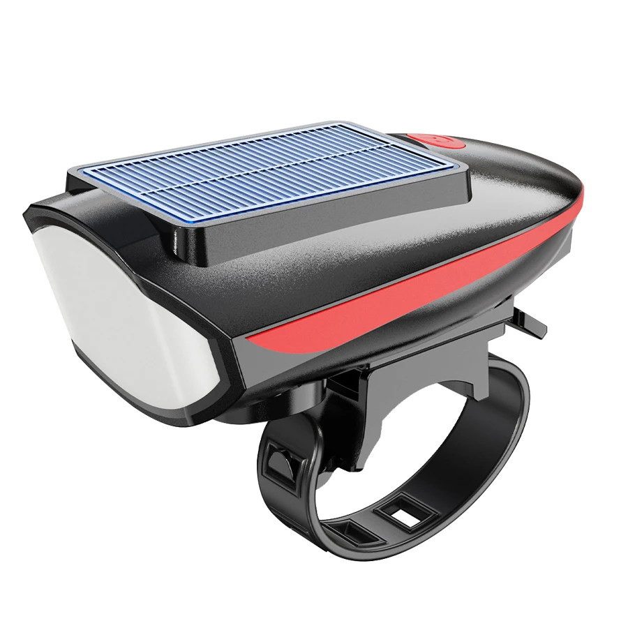 AliExpress KDULIT Rechargeable Solar Bike Light with Horn 120dB 3 Lighting Modes USB Charging IPX4 Waterproof Bicycle Headlight for Night Cycling