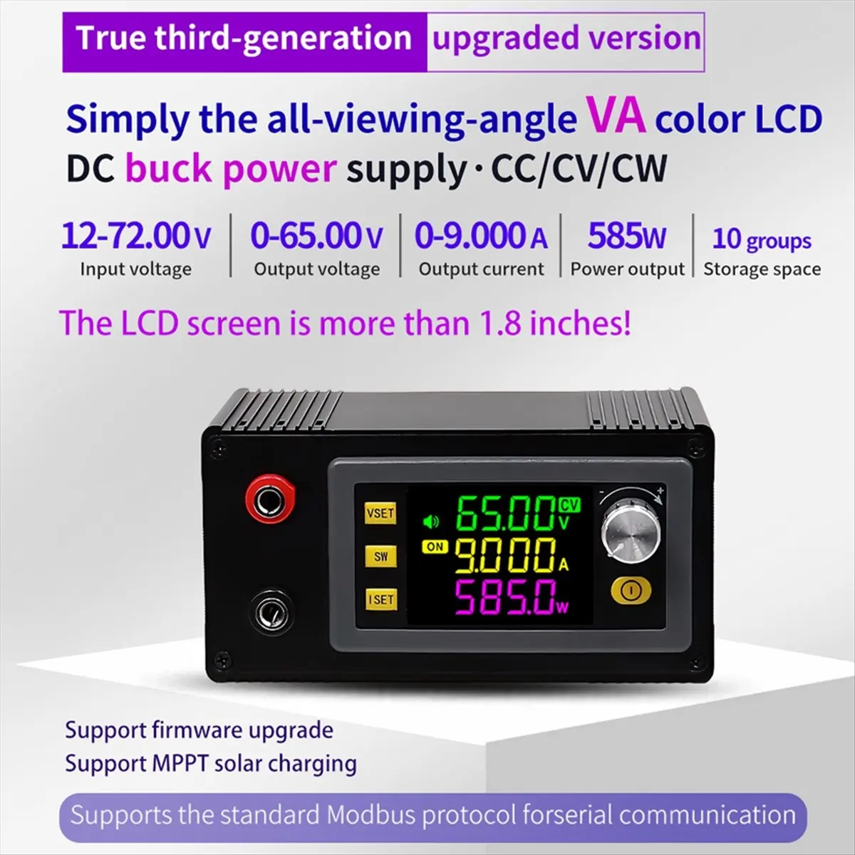 

XY6509 CNC Adjustable DC Regulator Power Supply Constant Voltage Constant Current Buck Module 65V9A585W Finished Product