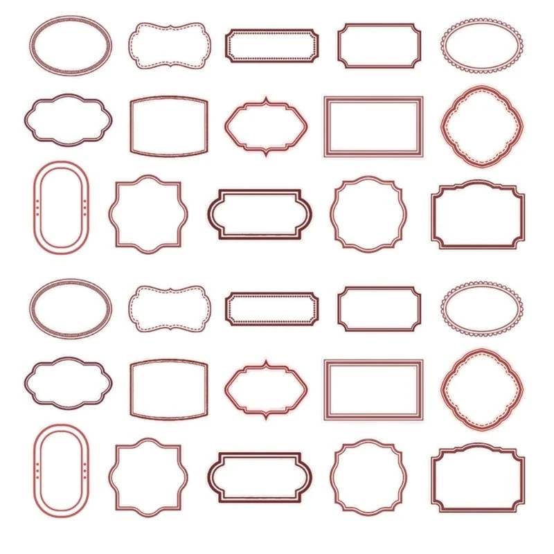 

DXAB 30 Pcs Retro Scrapbook Frames Vintage Picture Frame Scrapbooking Supplies for Card Making Journal Album Craft Decoration